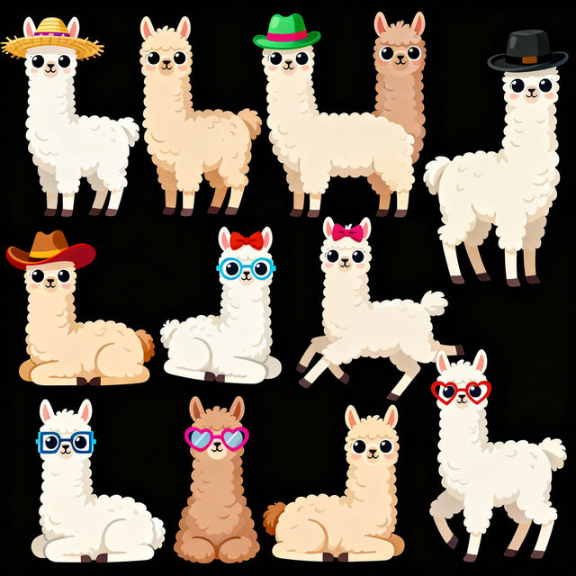 Llama Clip Art - AI Generated gallery