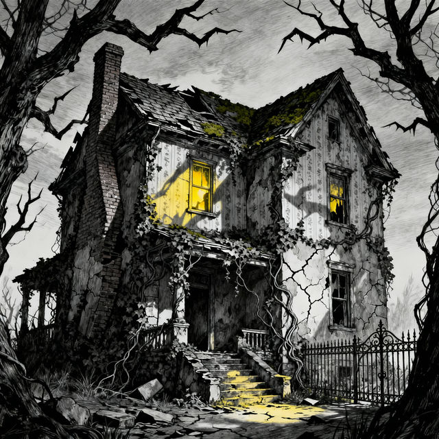Creepy House Drawings - AI Generated gallery