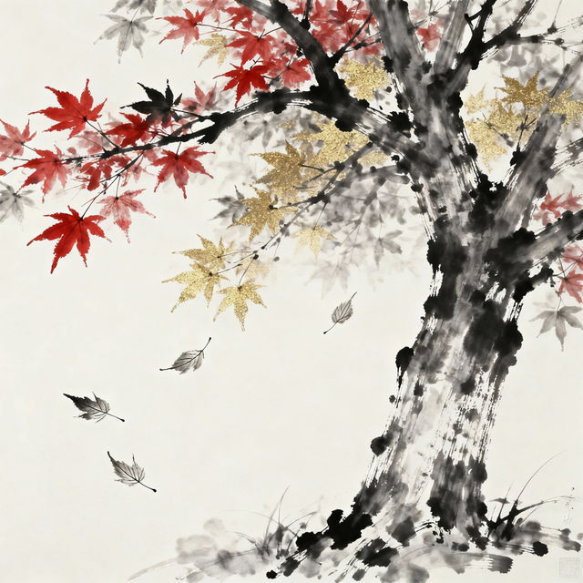 Maple Tree Drawing - AI Generated Art gallery