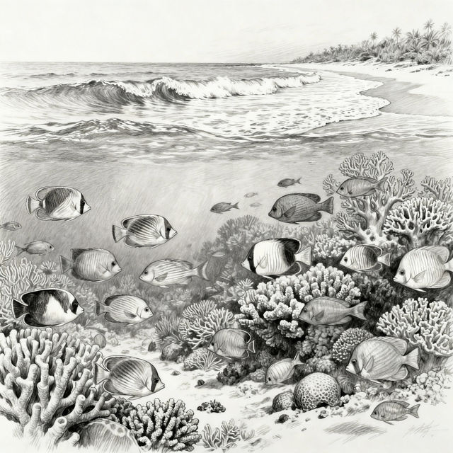 Ocean Drawings - AI Generated Art gallery