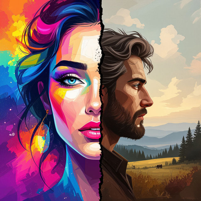 Digital Art vs Traditional Art gallery