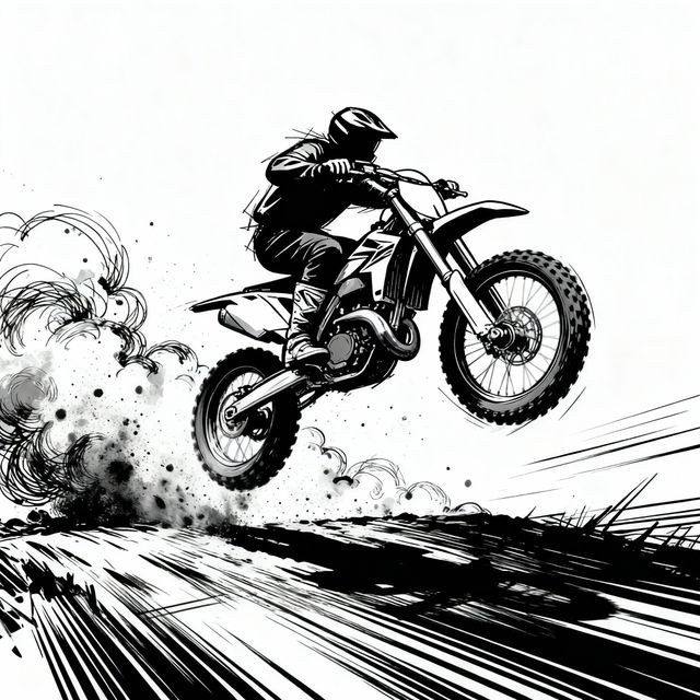 Dirtbike Drawings - AI Generated Art gallery