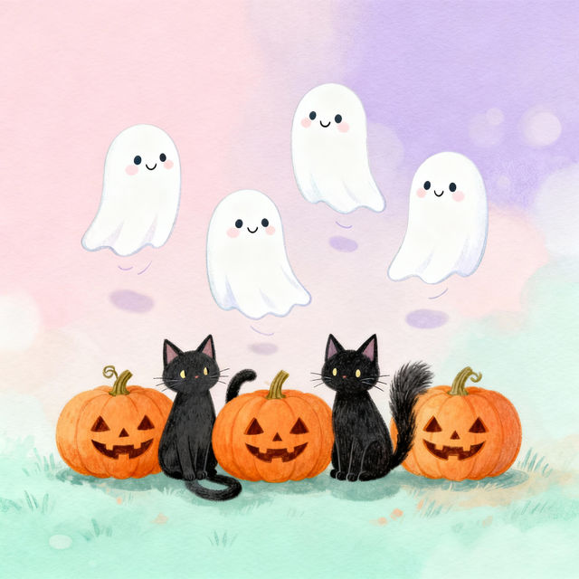Cute Halloween Drawings - Made With AI gallery