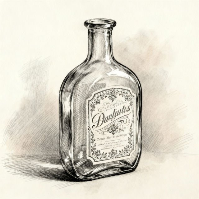 Glass Bottle Drawing gallery