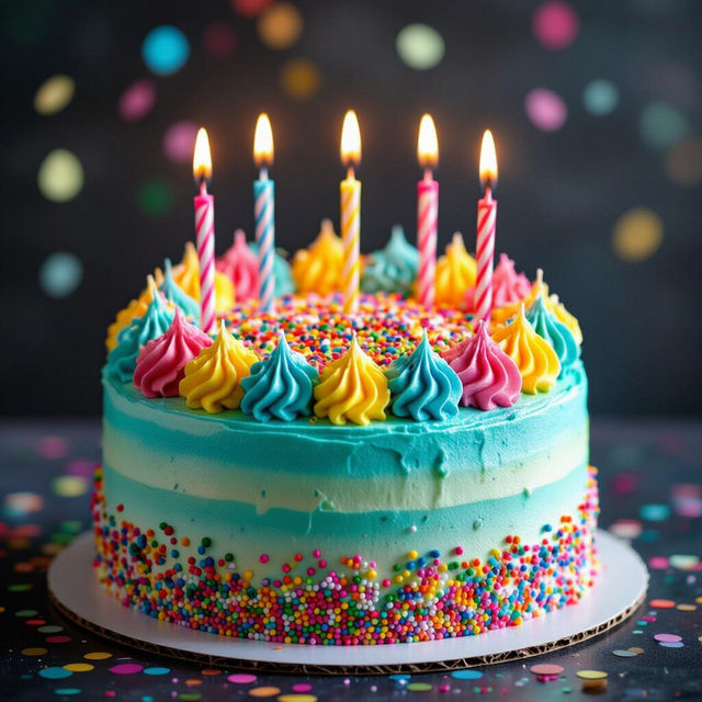 Happy Birthday Cake Images - Made With AI gallery