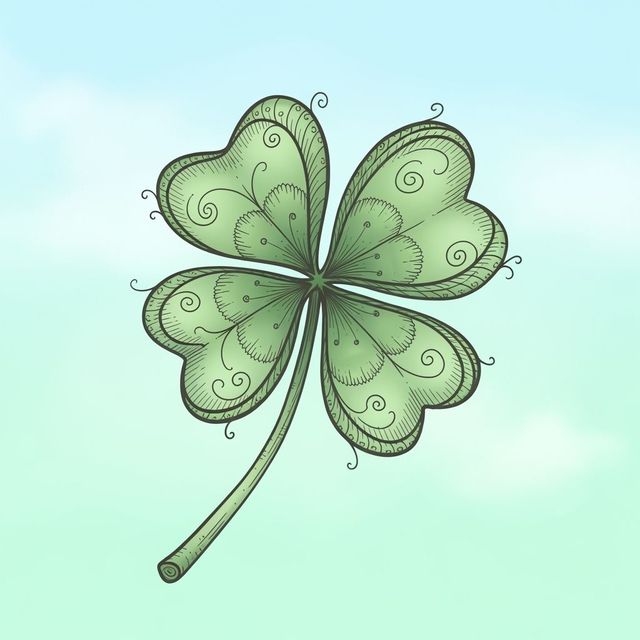 Explore Four Leaf Clover Drawings gallery
