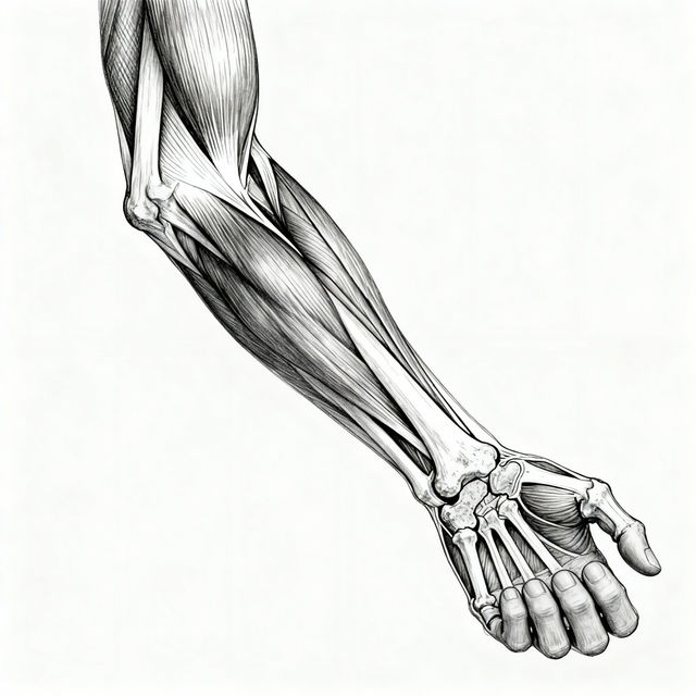 Forearm Drawing - AI Art gallery