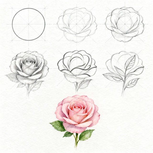 Flower Drawing Step By Step gallery