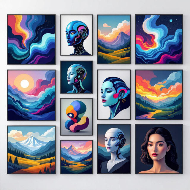 Gallery Wall Art Sets - AI Generated gallery