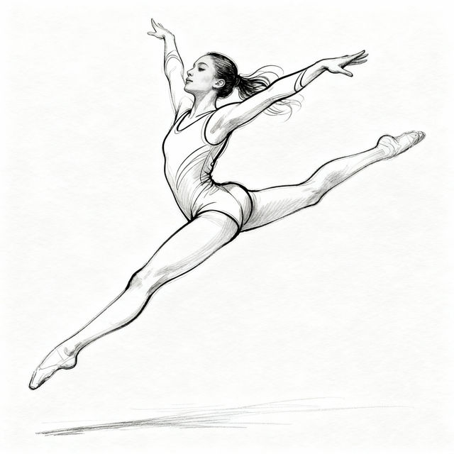 Easy Gymnastics Drawings gallery