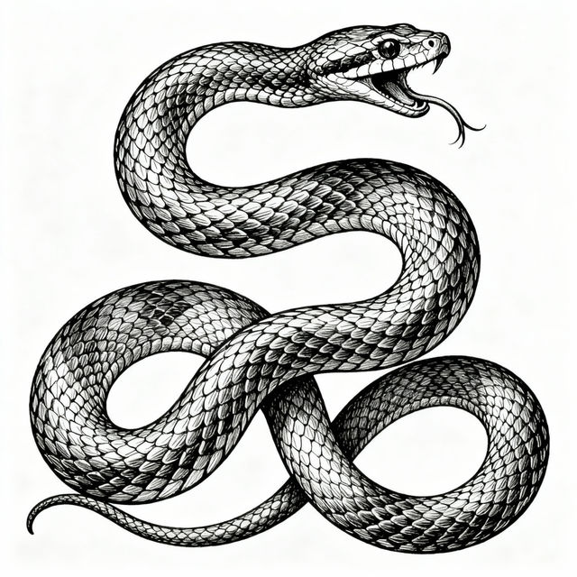Snakes Drawing - AI Art gallery