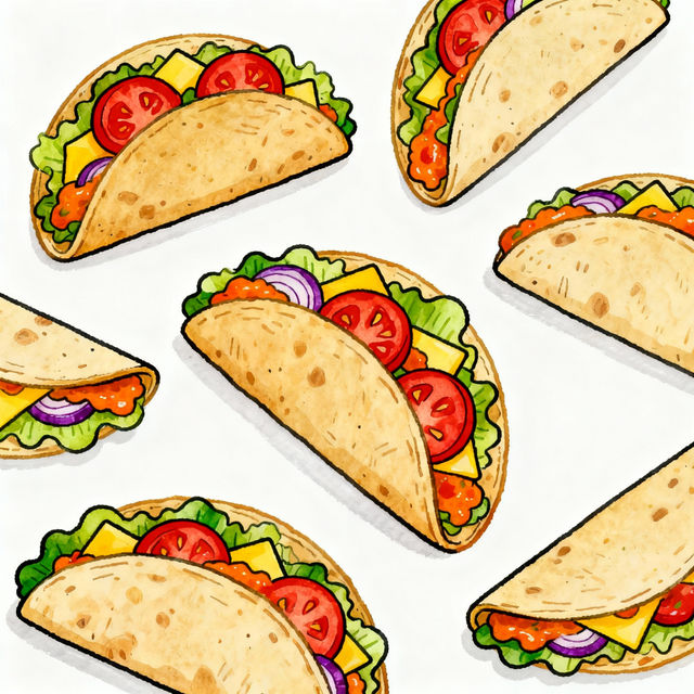 Tacos Drawing gallery