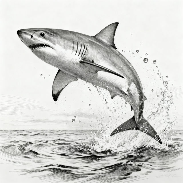 Mako Shark Drawings - AI Generated gallery