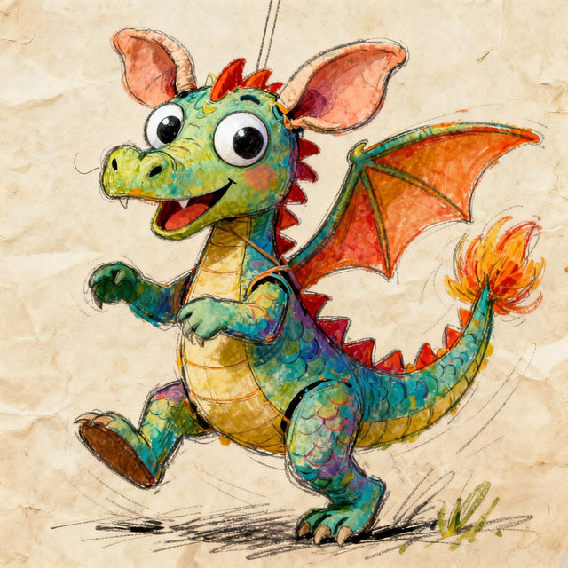 Dragon Puppet Ideas Drawing gallery