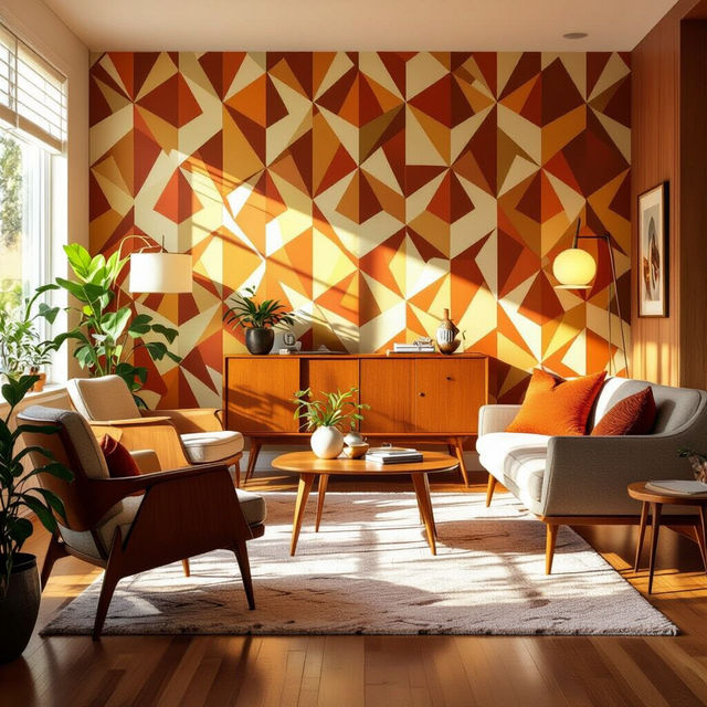 Mid Century Modern Peel and Stick Wallpaper gallery