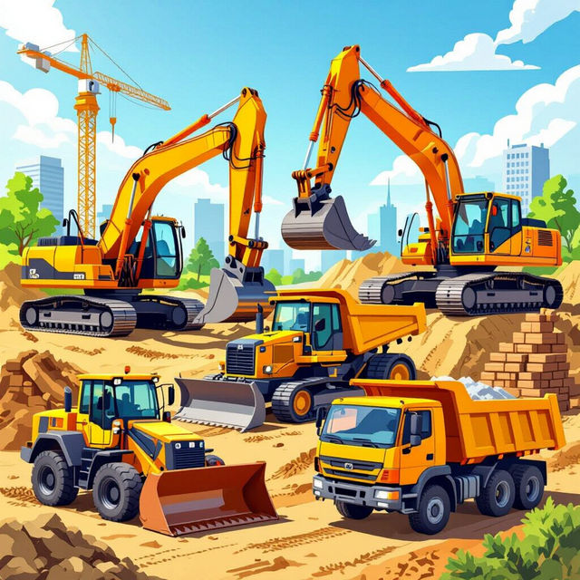 Construction Vehicles Names and Pictures gallery