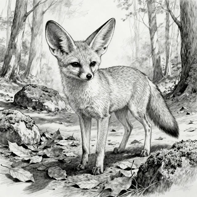 Fox Sketches - AI Generated gallery
