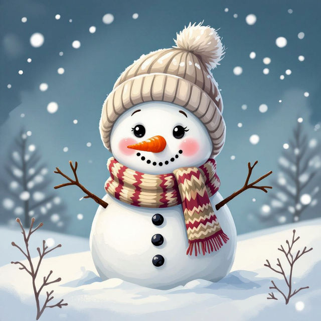 Cute Snowman Wallpapers - Made With AI gallery