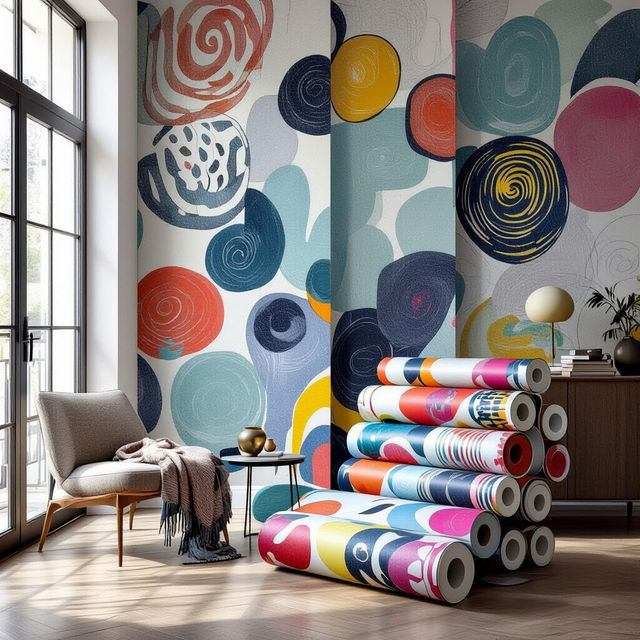 Prepasted Wallpaper Rolls - AI Generated gallery