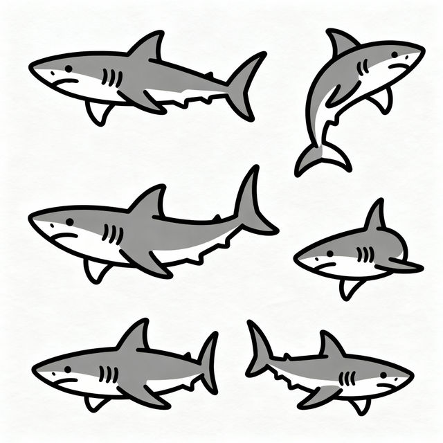Shark Drawings - Easy AI Creations gallery