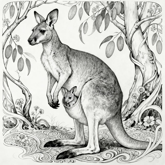 Kangaroo Drawings gallery