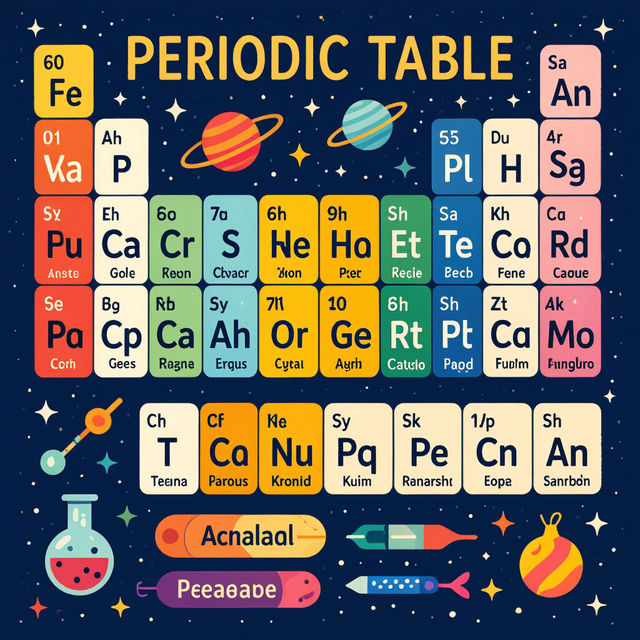 Periodic Table With Pictures - AI Generated gallery