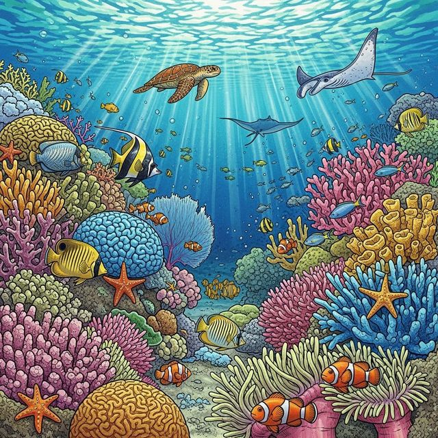 AI Coral Drawing Generator gallery