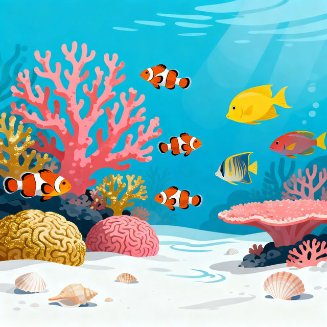 Coral Reef Easy Drawing gallery