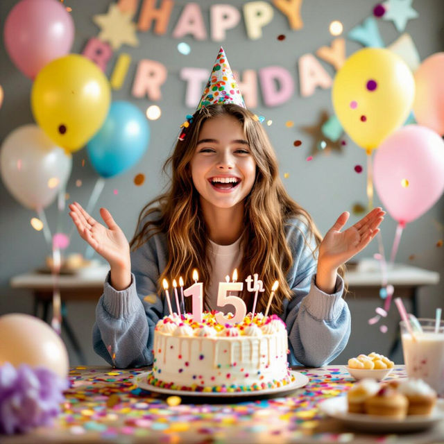 Female Happy 15th Birthday Images gallery