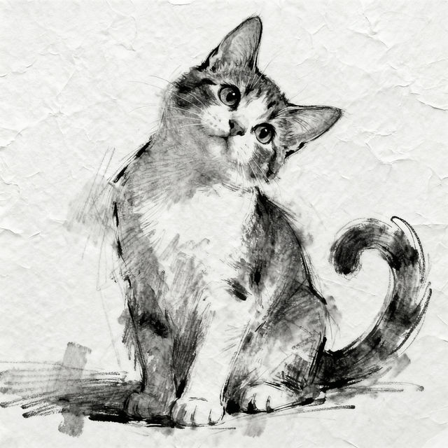 Sketch Cat Drawings - Made With AI gallery