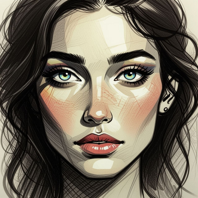 Head Drawings - Made With AI gallery