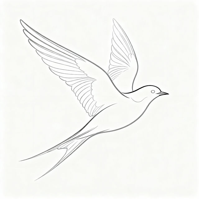 Flying Bird Drawing Easy gallery