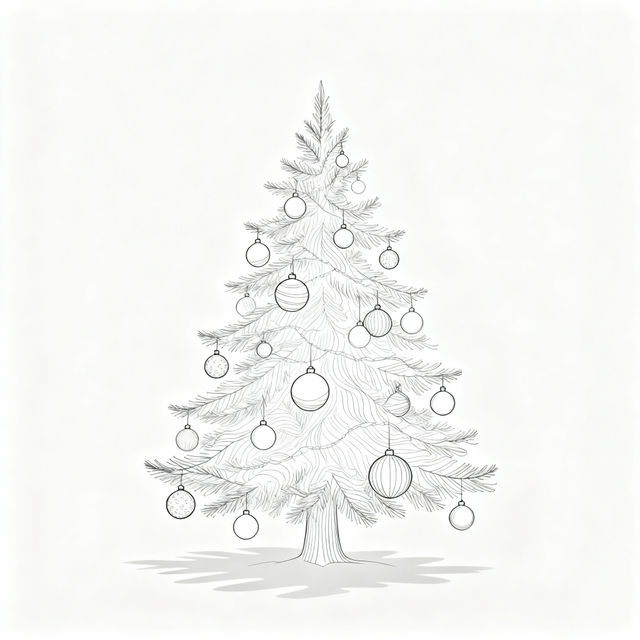 Christmas Tree Line Art gallery