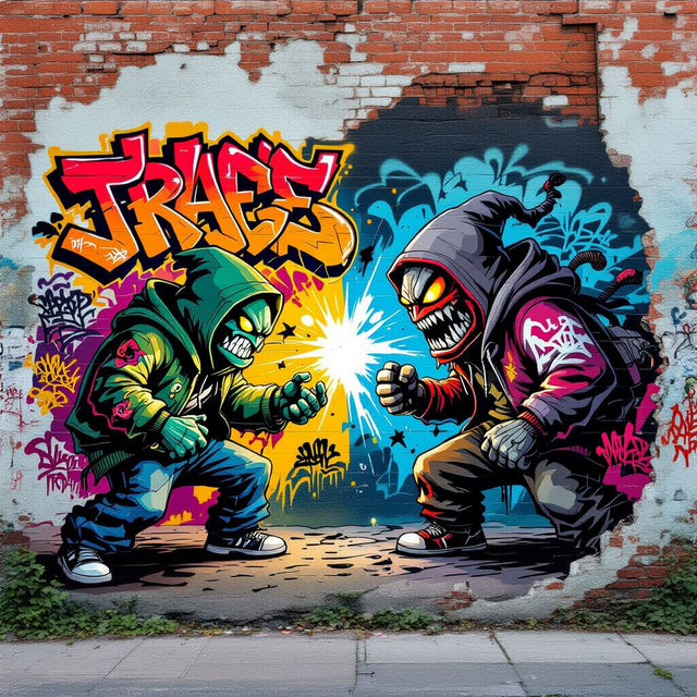 Street Art vs Graffiti - AI Generated gallery
