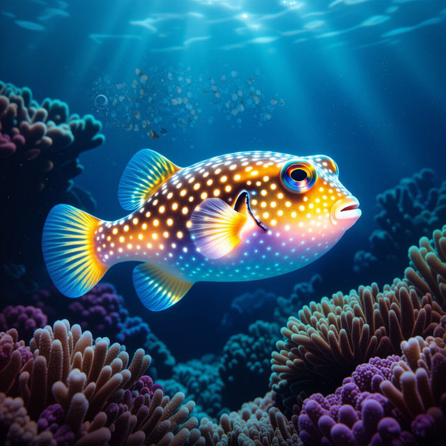Puffer Fish Art - AI Generated gallery