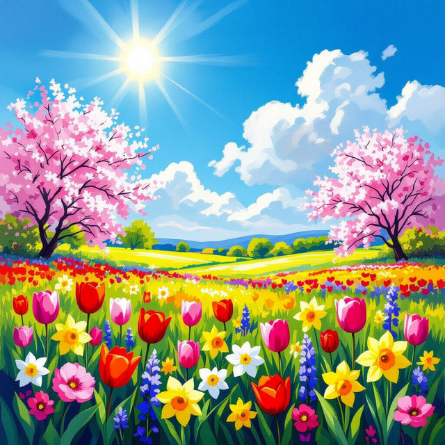 Spring Flowers Pictures - Generated by AI gallery