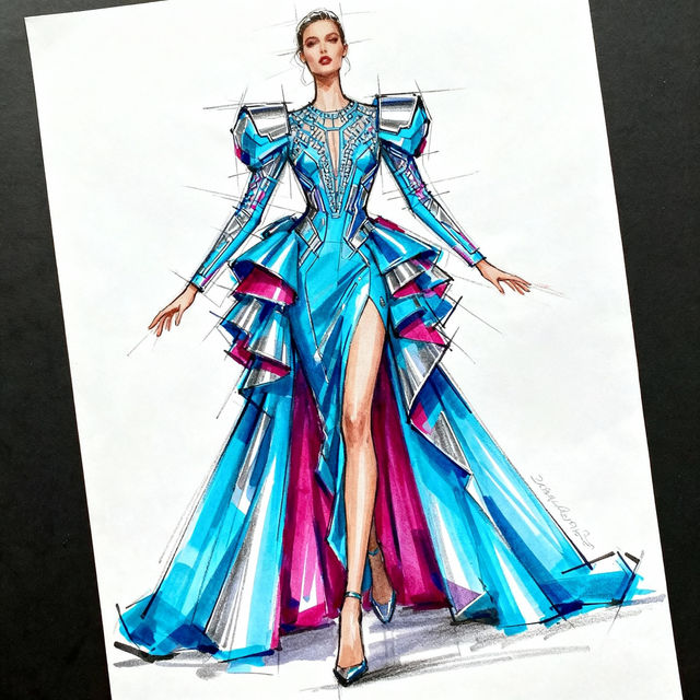 Fashion Design Drawings - Created with AI gallery