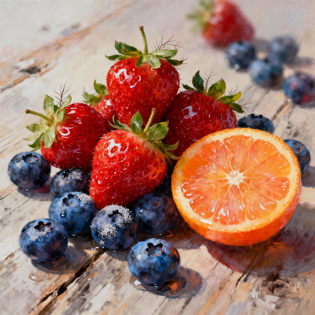 Realistic Fruit Drawings - AI Generated Art gallery