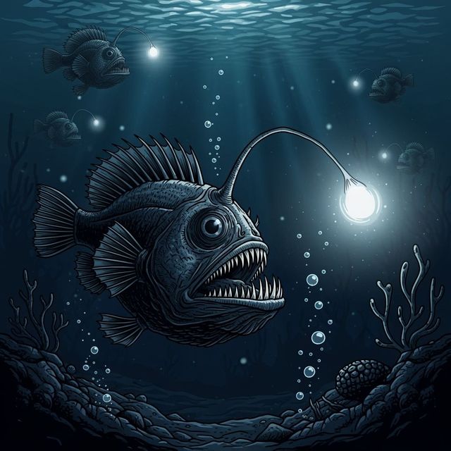 Angler Fish Drawing Gallery gallery