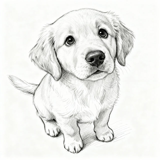 Easy Dog Sketch gallery