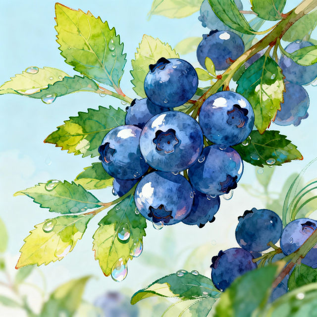 Blue Berry Drawings - AI Generated Art gallery