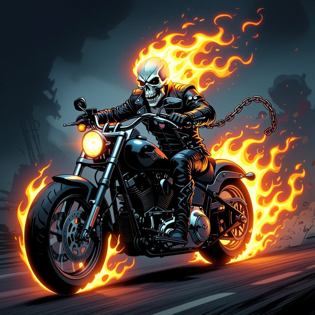 Ghost Rider Drawings - AI Generated Art gallery
