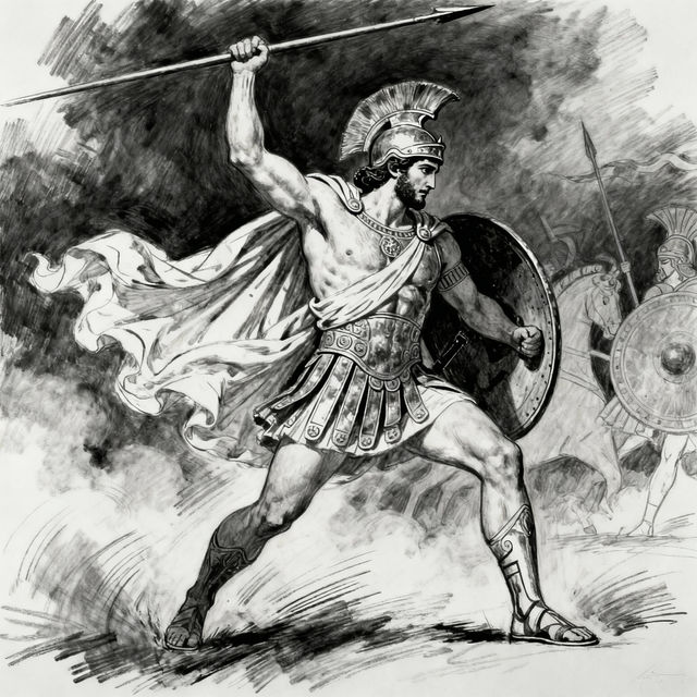 Achilles Drawings - AI Generated gallery
