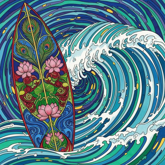 AI Surfboard Drawing Gallery gallery