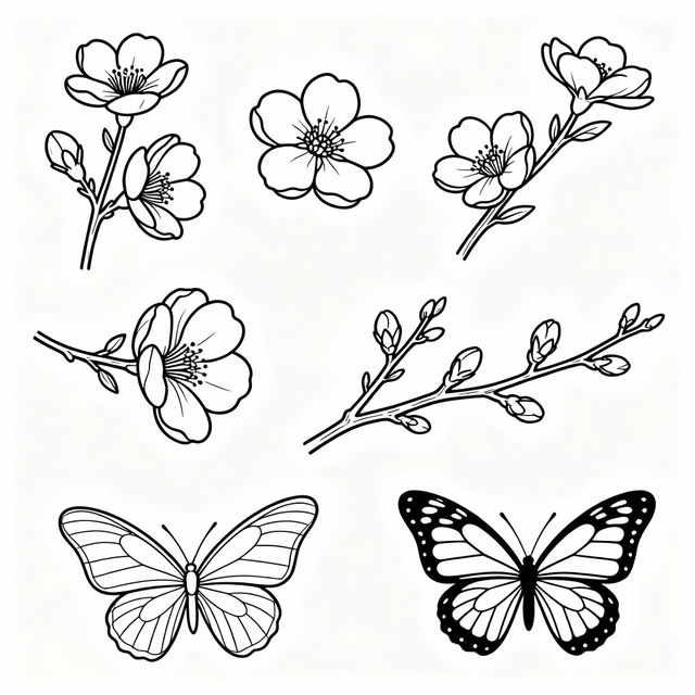 Spring Clip Art Black And White gallery