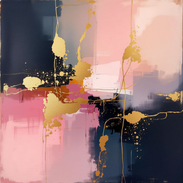 Pink and Gold Wall Art gallery