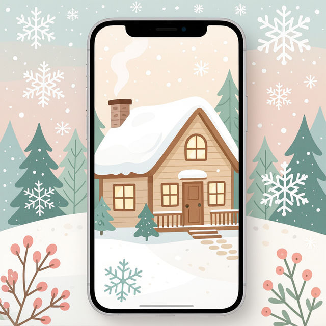 Girly Winter Wallpaper for iPhone gallery