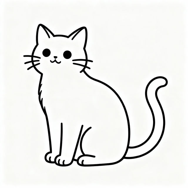 Drawing Of A Cat Easy gallery