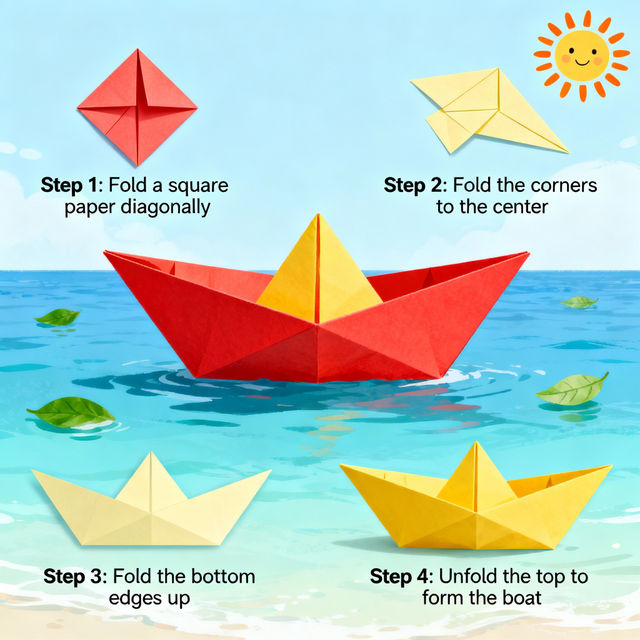 Paper Boat Art - Made With AI gallery