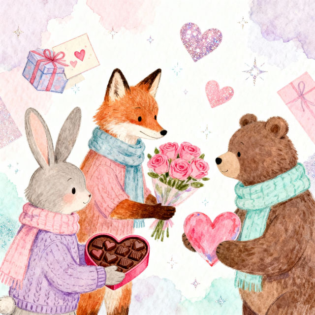 Valentine Day Drawings - Created with AI gallery